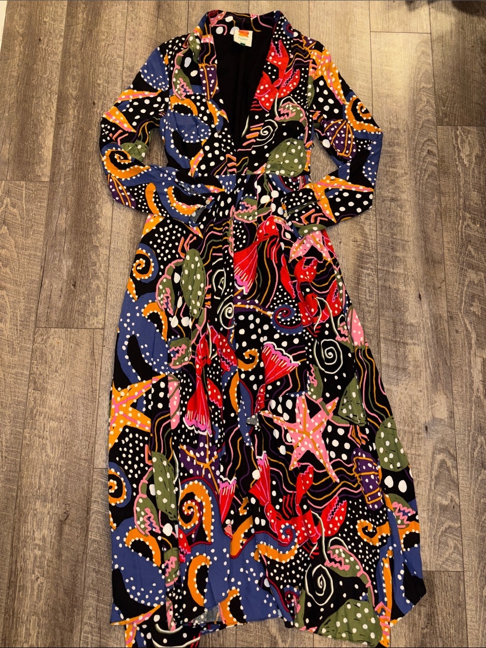 Farm Rio Under The Sea Maxi Dress S - Picture 5 of 8